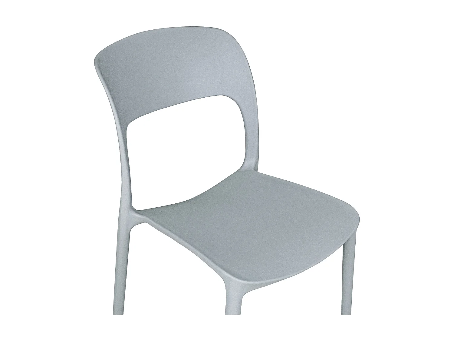 Sedia impilabile in polipropilene grigia mod. Maya  (2 Pz.)