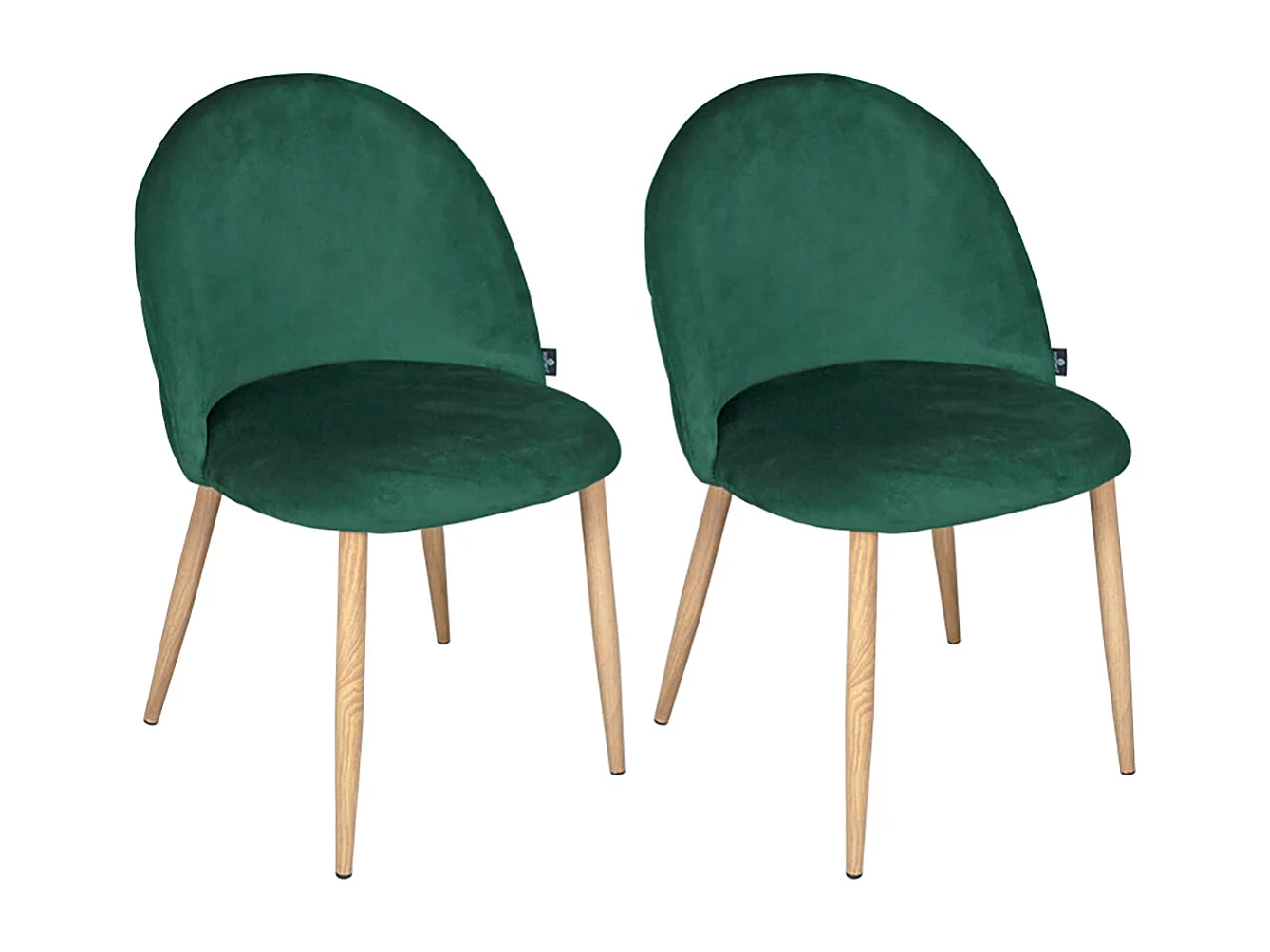 Sedia imbottita in velluto verde scuro mod. Sophie (2 pz)