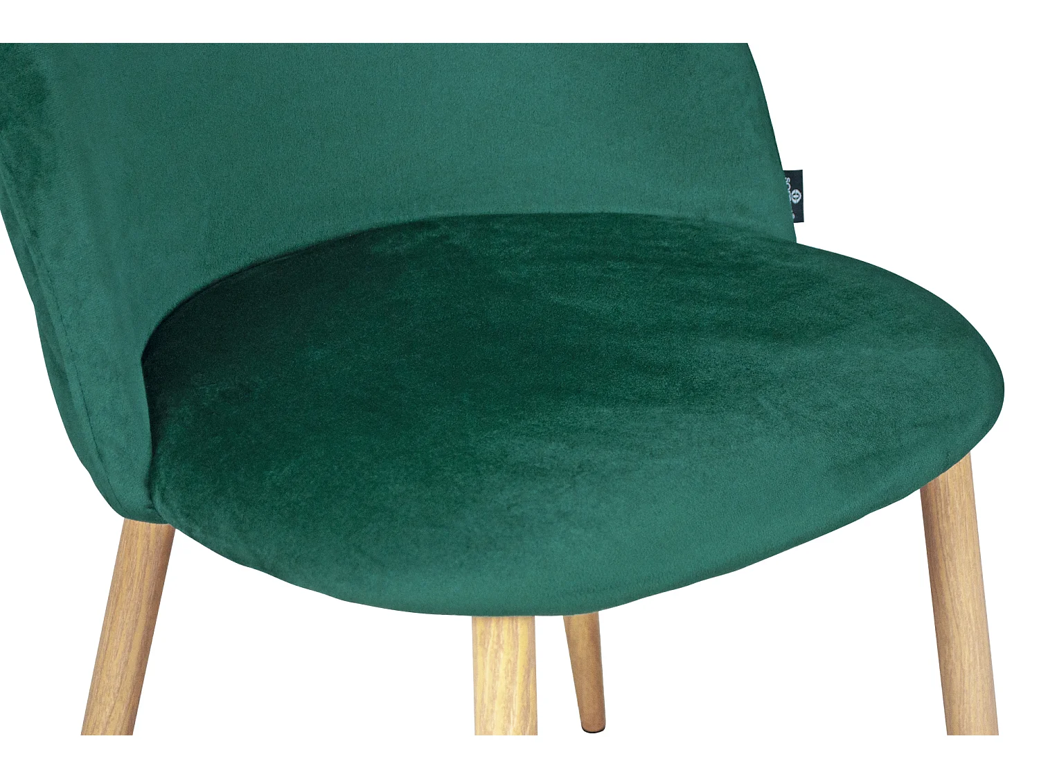 Sedia imbottita in velluto verde scuro mod. Sophie (2 pz)