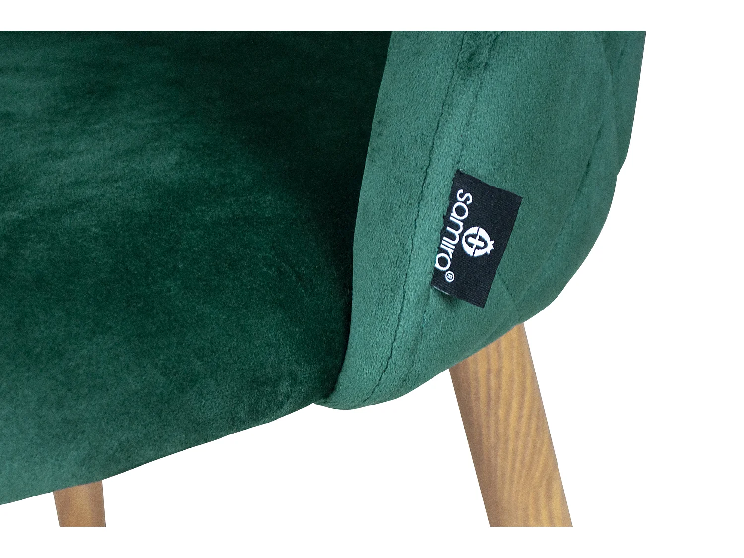 Sedia imbottita in velluto verde scuro mod. Sophie (2 pz)