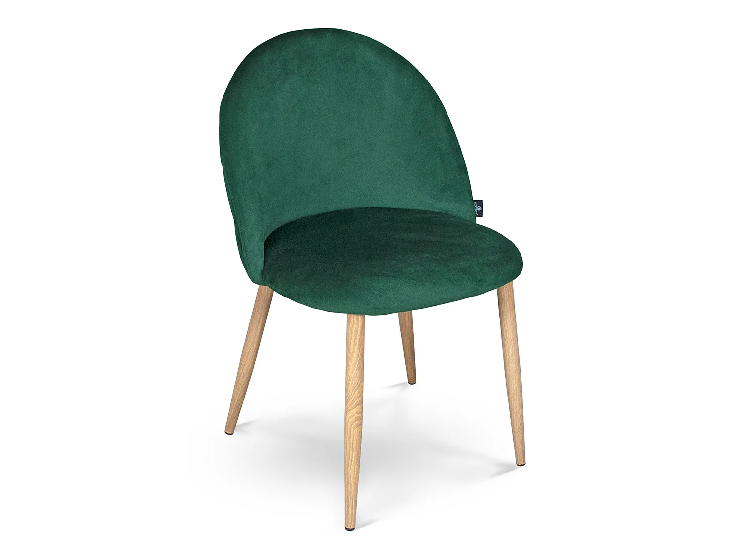 Sedia imbottita in velluto verde scuro - Sophie (2 pz)