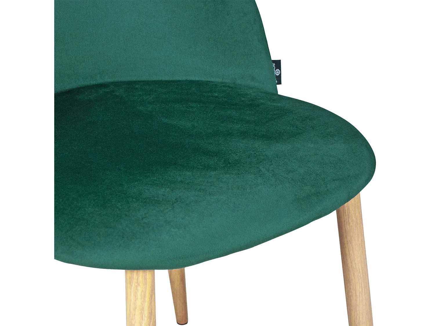 Sedia imbottita in velluto verde scuro - Sophie (2 pz)