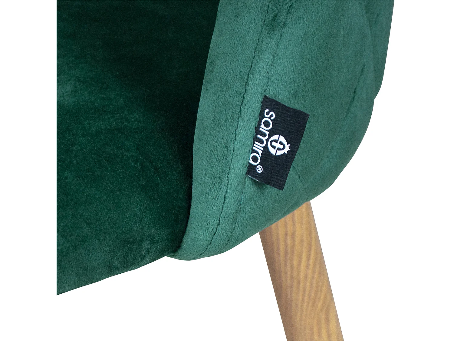 Sedia imbottita in velluto verde scuro - Sophie (2 pz)