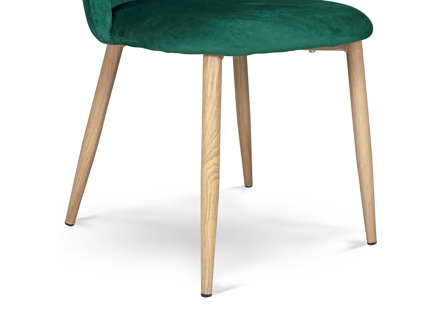 Sedia imbottita in velluto verde scuro - Sophie (2 pz)