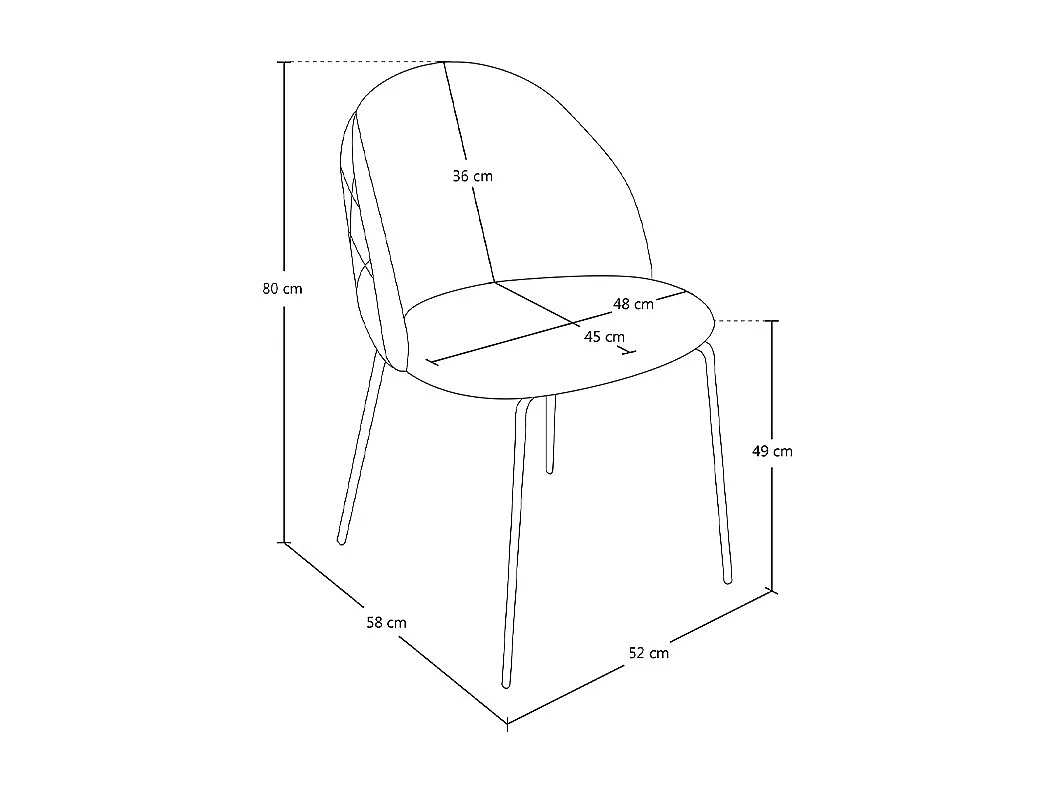 Sedia da pranzo imbottita in velluto blu piede metallo dorato - Nicole (2pz)