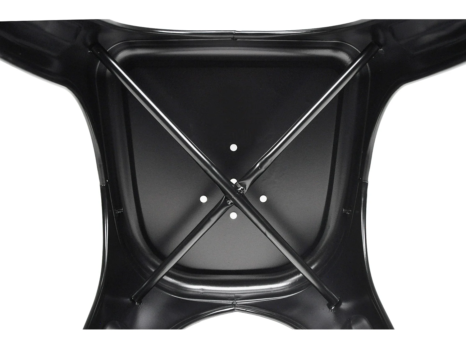 Sedia industriale in metallo nero, sedia impilabile mod. Maggie (2 Pz.)