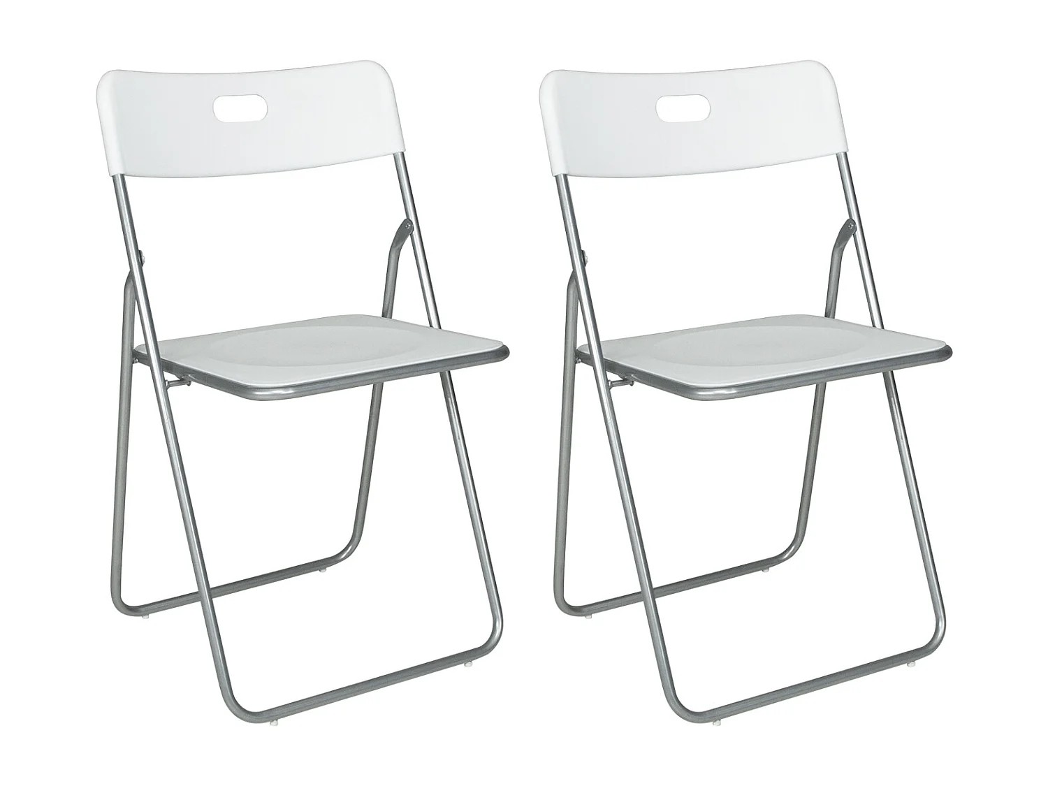 Sedia pieghevole bianca, sedia richiudibile mod. Easy (2pz.)