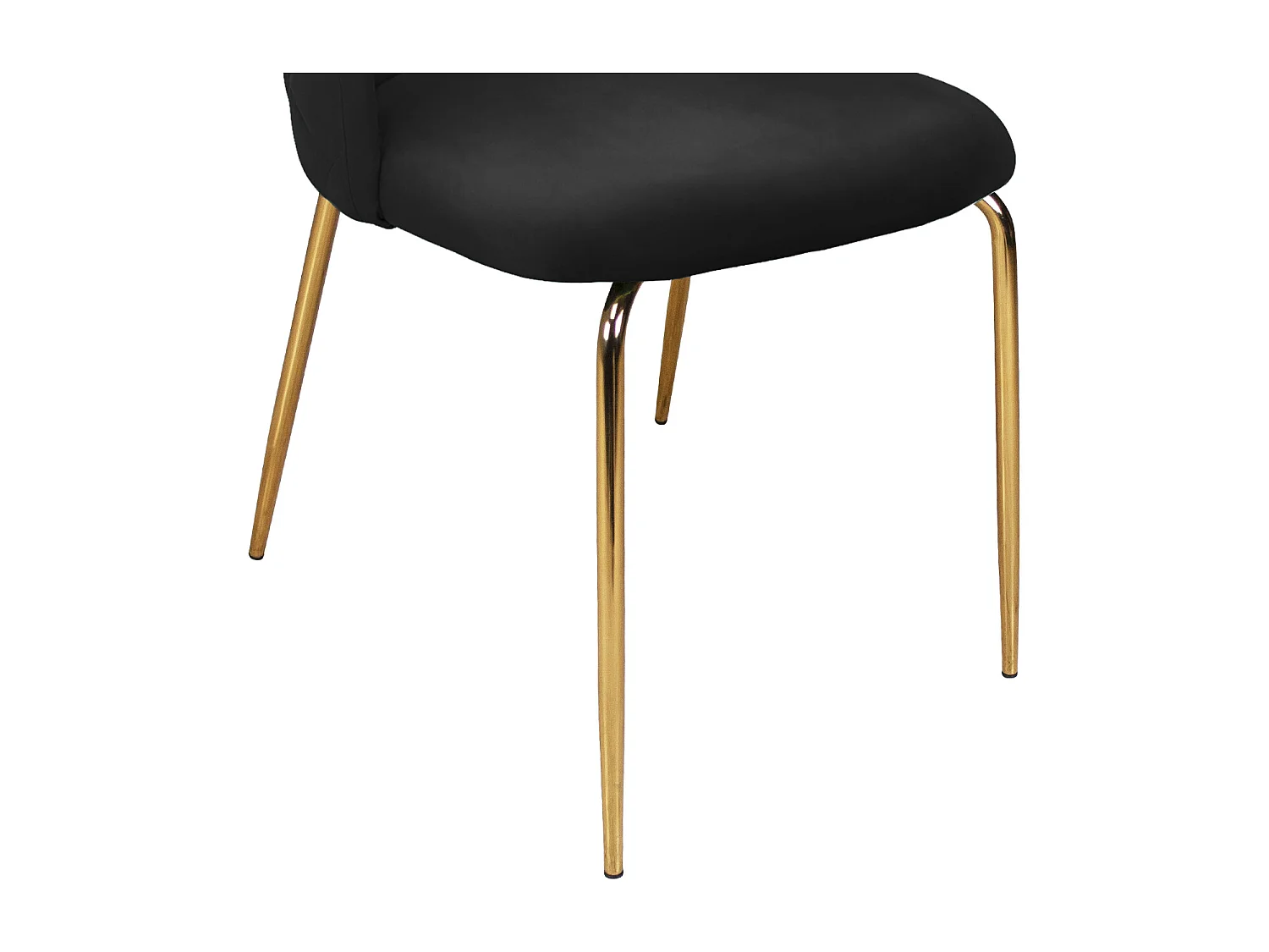 Sedia da pranzo imbottita in velluto nero mod. Nicole (2 Pz.)