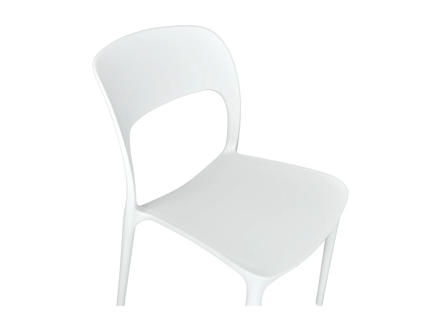 Sedia impilabile in polipropilene bianca mod. Maya  (2 Pz.)