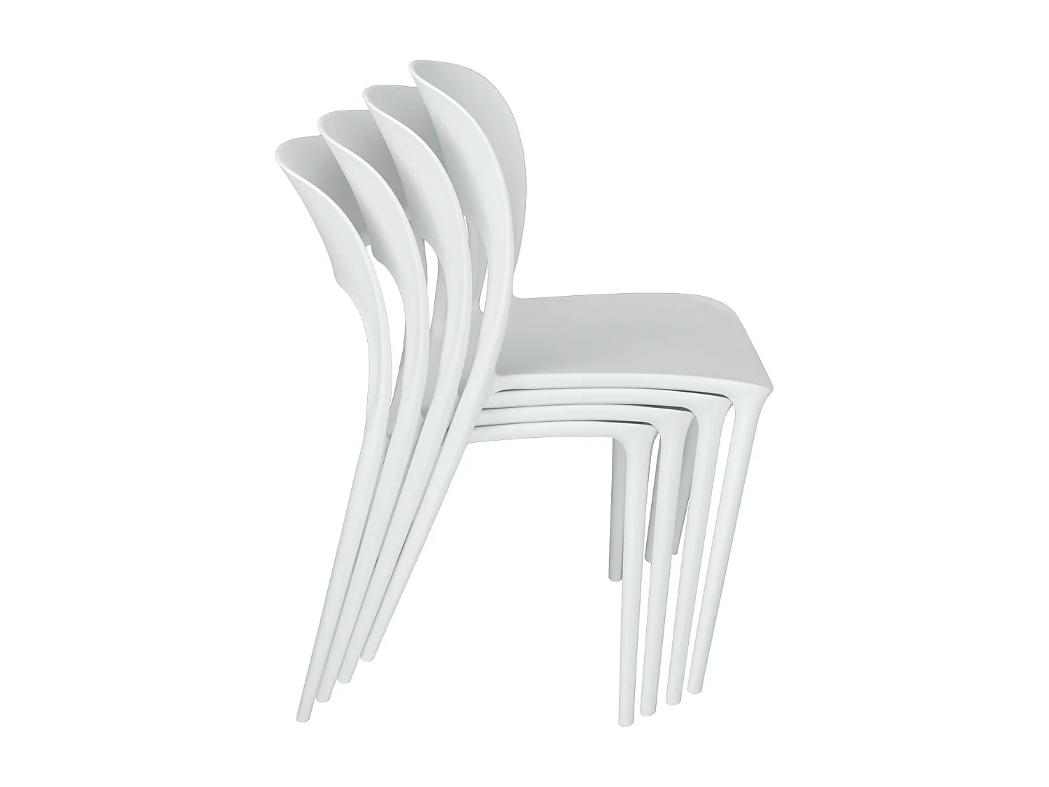 Sedia impilabile in polipropilene bianca mod. Maya  (2 Pz.)