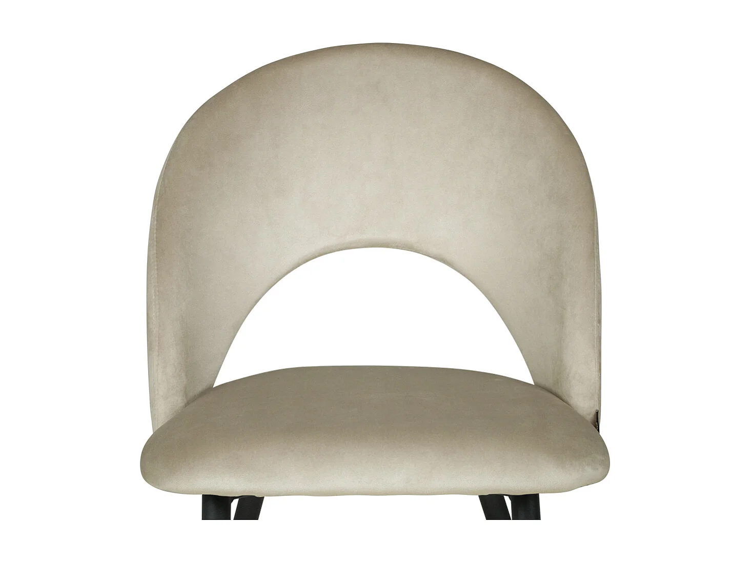 Sedia da pranzo imbottita in velluto tortora mod. Zoe (2pz.)