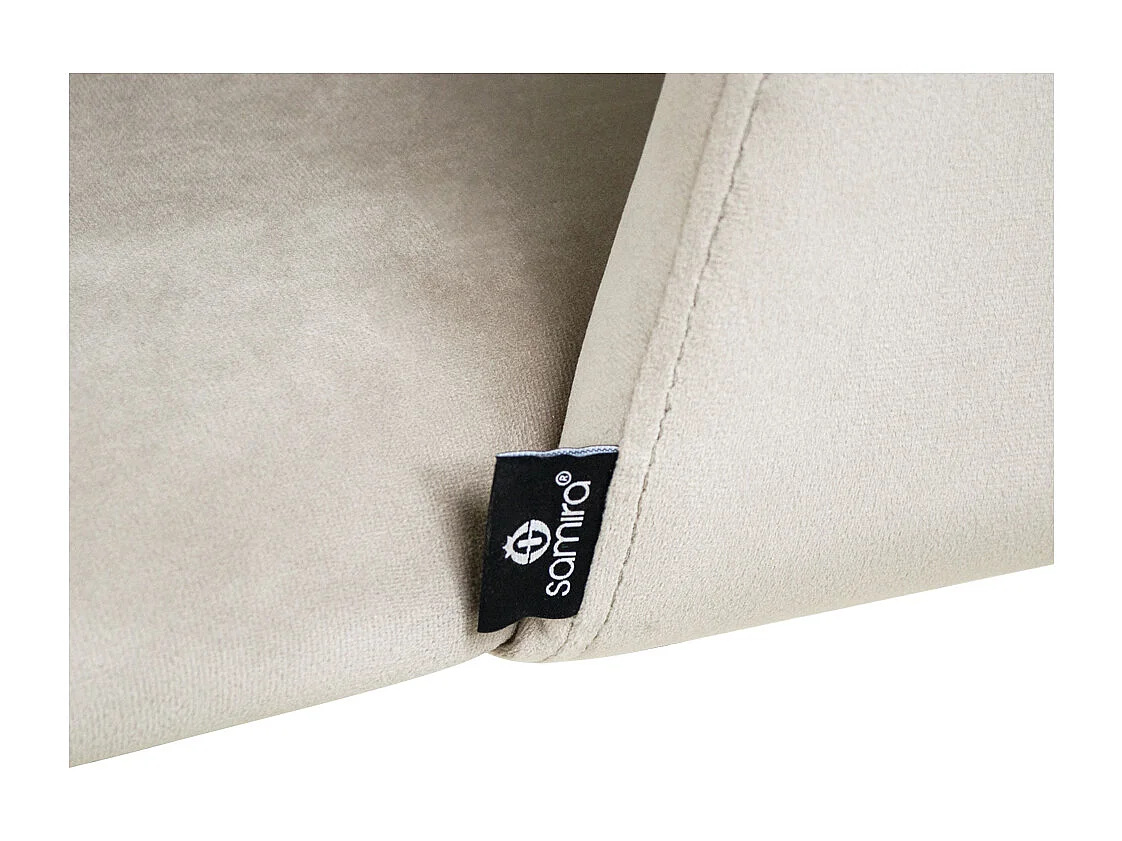 Sedia da pranzo imbottita in velluto tortora mod. Zoe (2pz.)