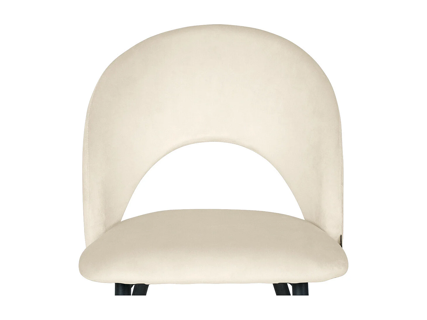 Sedia da pranzo imbottita in velluto beige mod. Zoe (2pz.)