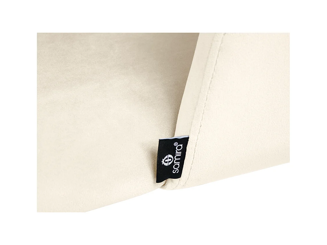 Sedia da pranzo imbottita in velluto beige mod. Zoe (2pz.)