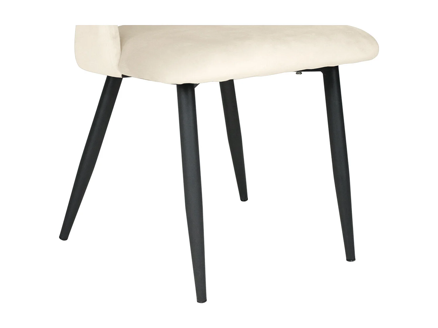 Sedia da pranzo imbottita in velluto beige mod. Zoe (2pz.)