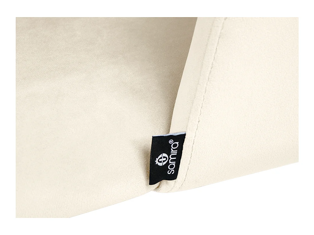 Sedia da pranzo imbottita in velluto beige mod. Zoe (2pz.)
