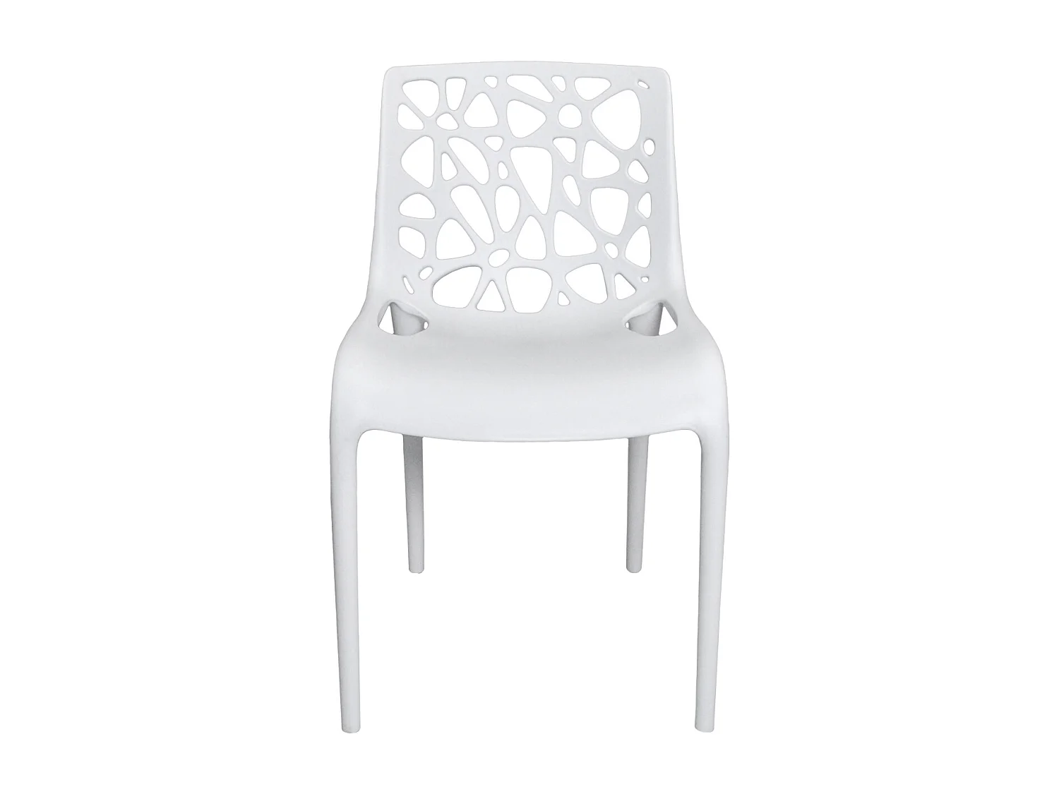Sedia in polipropilene bianca impilabile mod. Greta (2 Pz.)