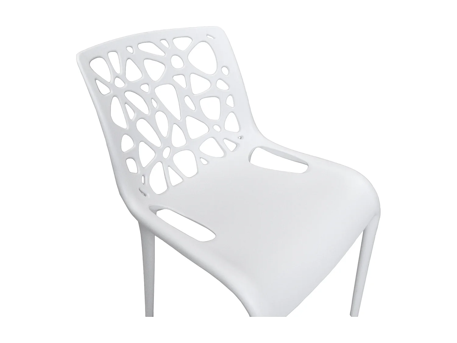 Sedia in polipropilene bianca impilabile mod. Greta (2 Pz.)