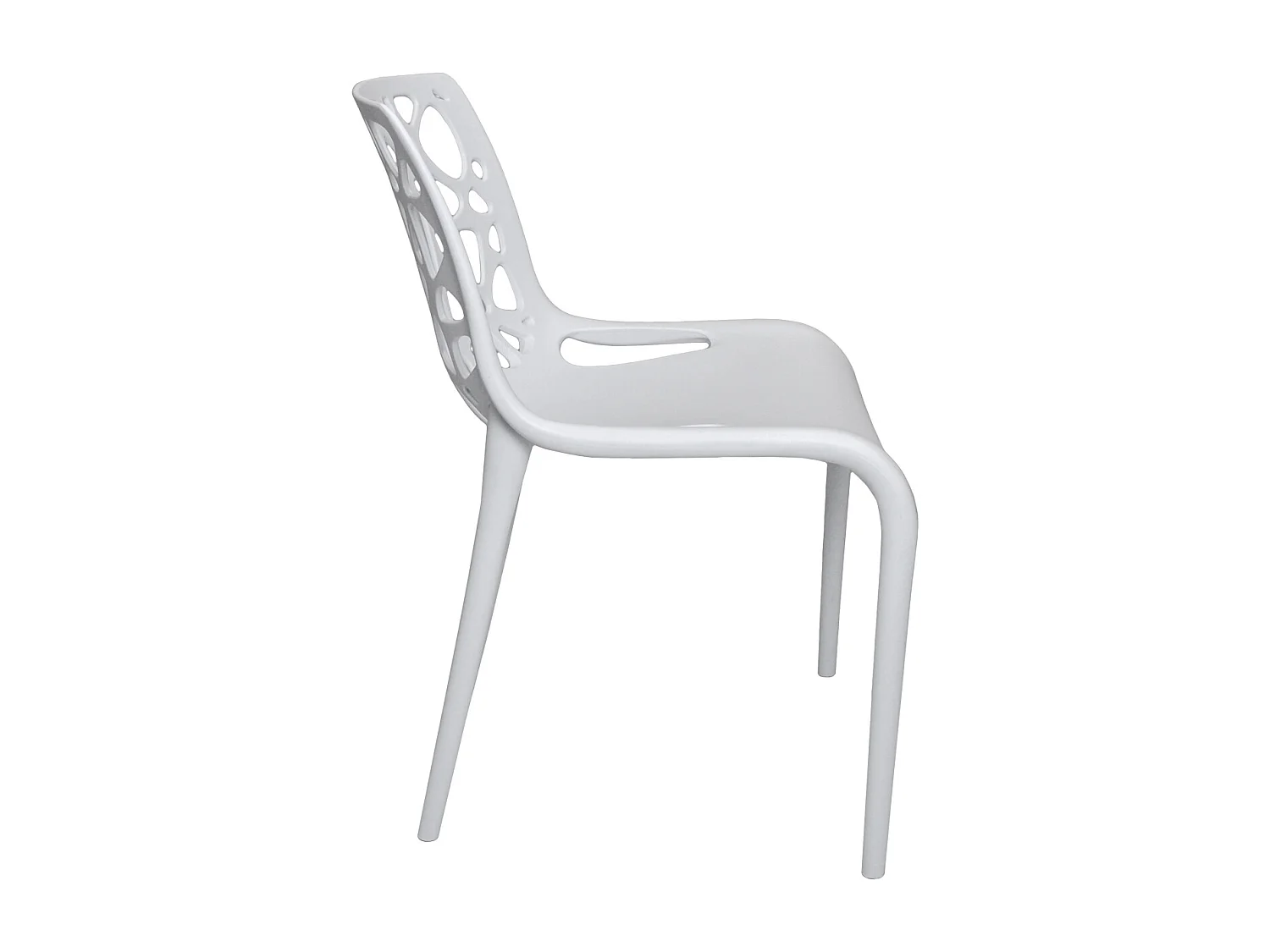 Sedia in polipropilene bianca impilabile mod. Greta (2 Pz.)