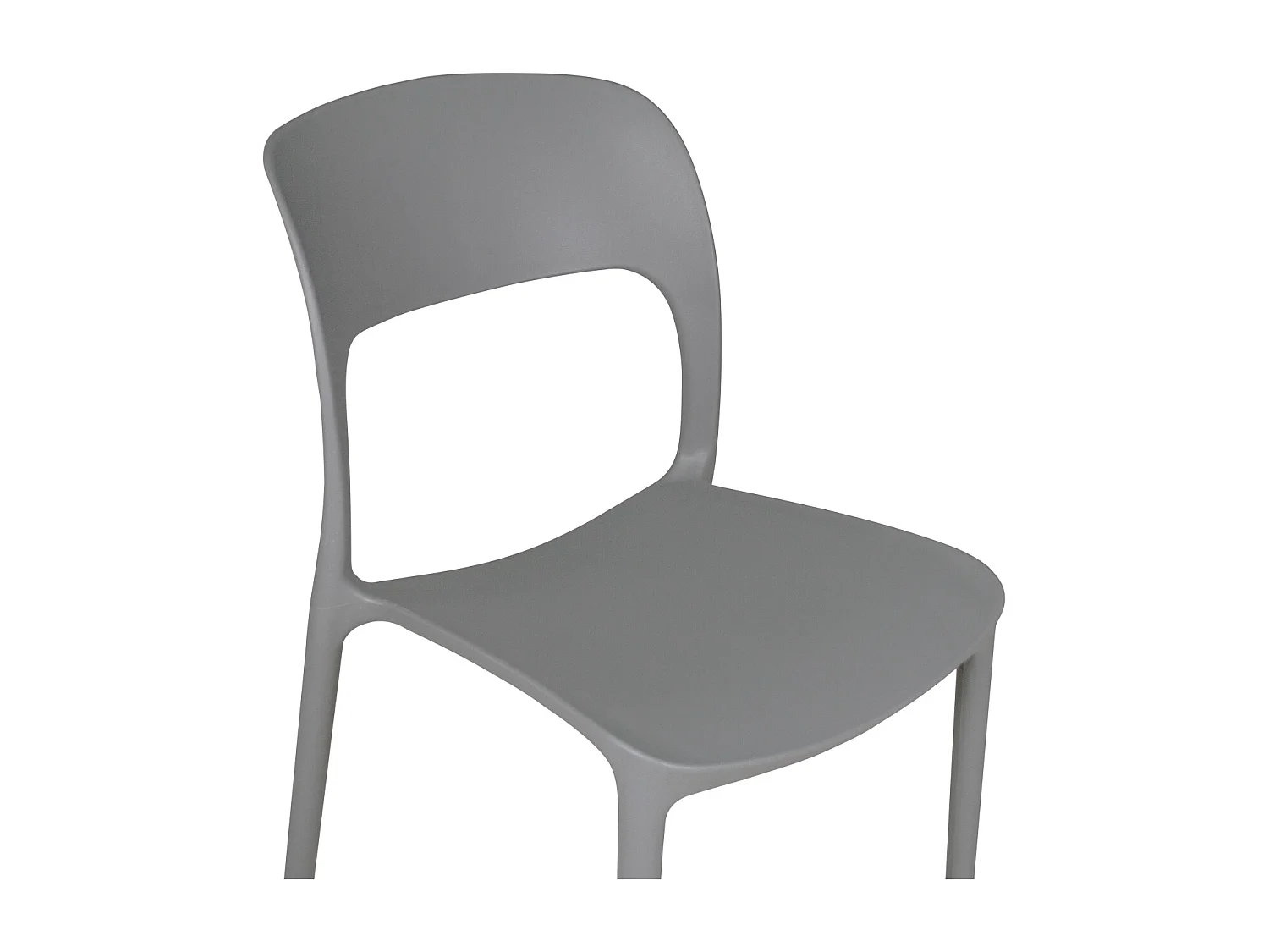 Sedia impilabile in polipropilene grigio scuro mod. Maya  (2 Pz.)