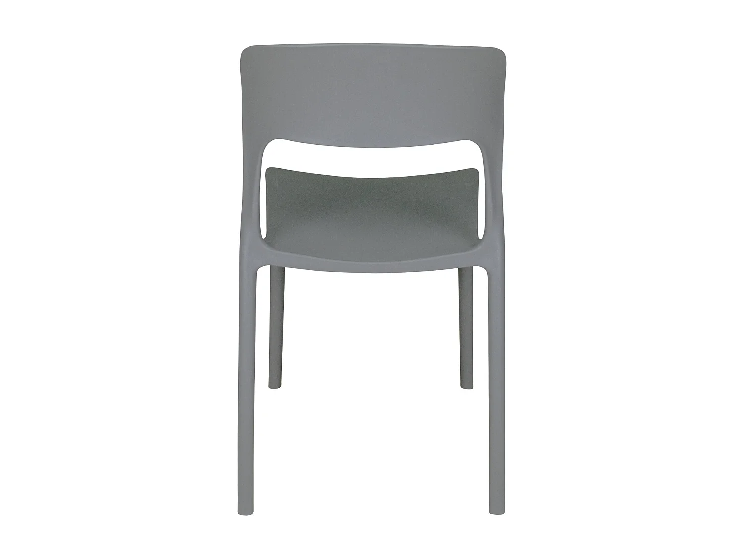 Sedia impilabile in polipropilene grigio scuro mod. Maya  (2 Pz.)