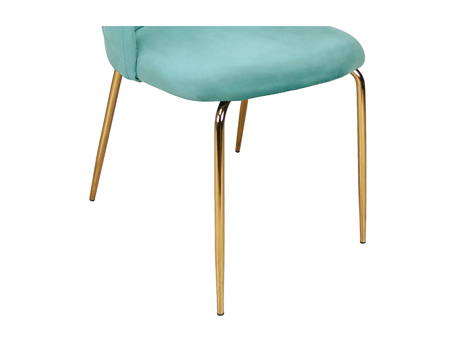 Sedia da pranzo imbottita in velluto verde tiffany mod. Nicole (2 Pz.)