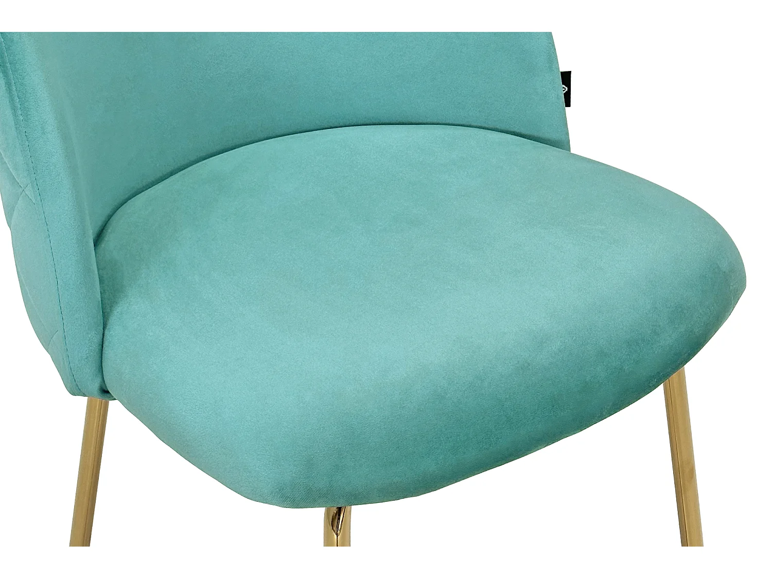 Sedia da pranzo imbottita in velluto verde tiffany mod. Nicole (2 Pz.)