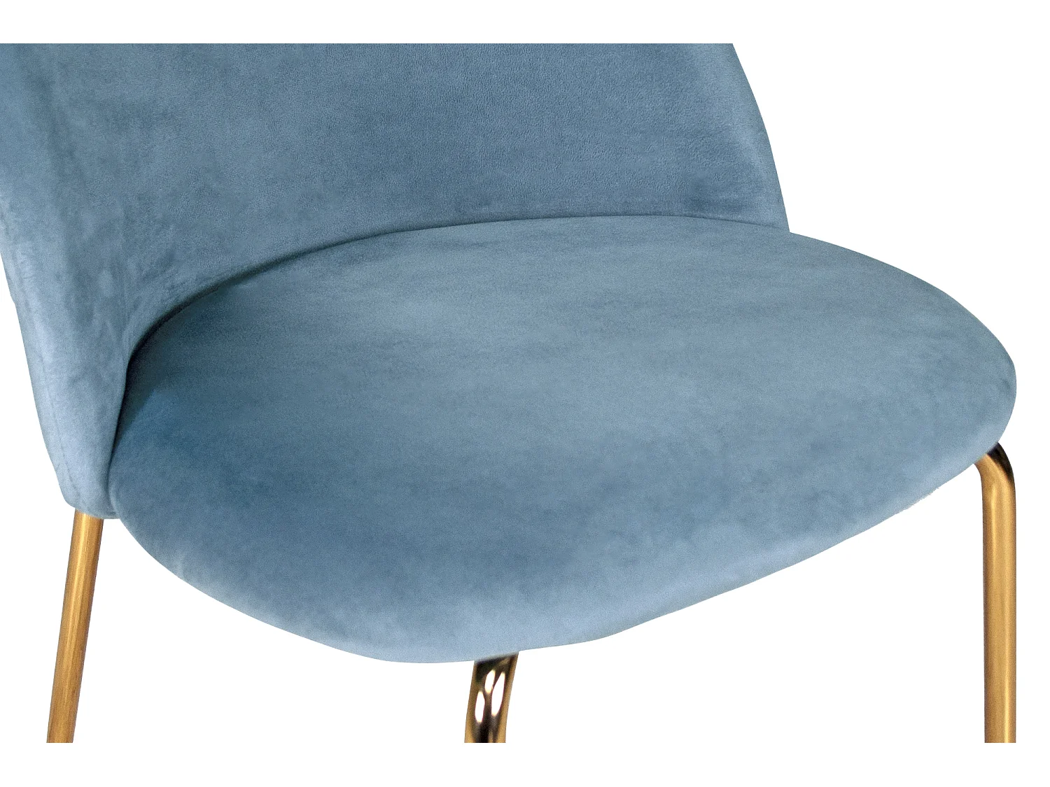 Sedia da pranzo imbottita in velluto carta da zucchero mod. Nicole (2 Pz.)