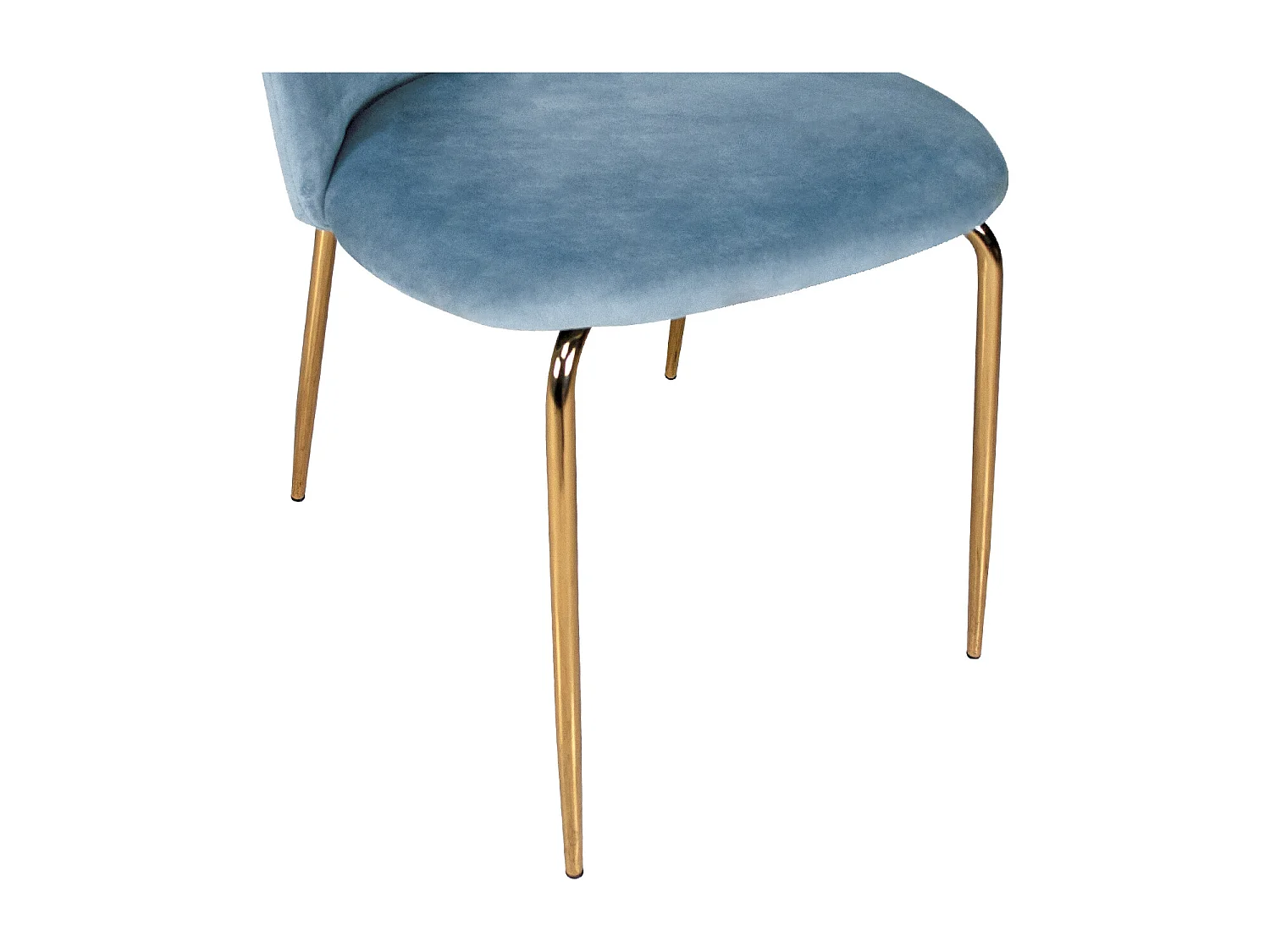 Sedia da pranzo imbottita in velluto carta da zucchero mod. Nicole (2 Pz.)