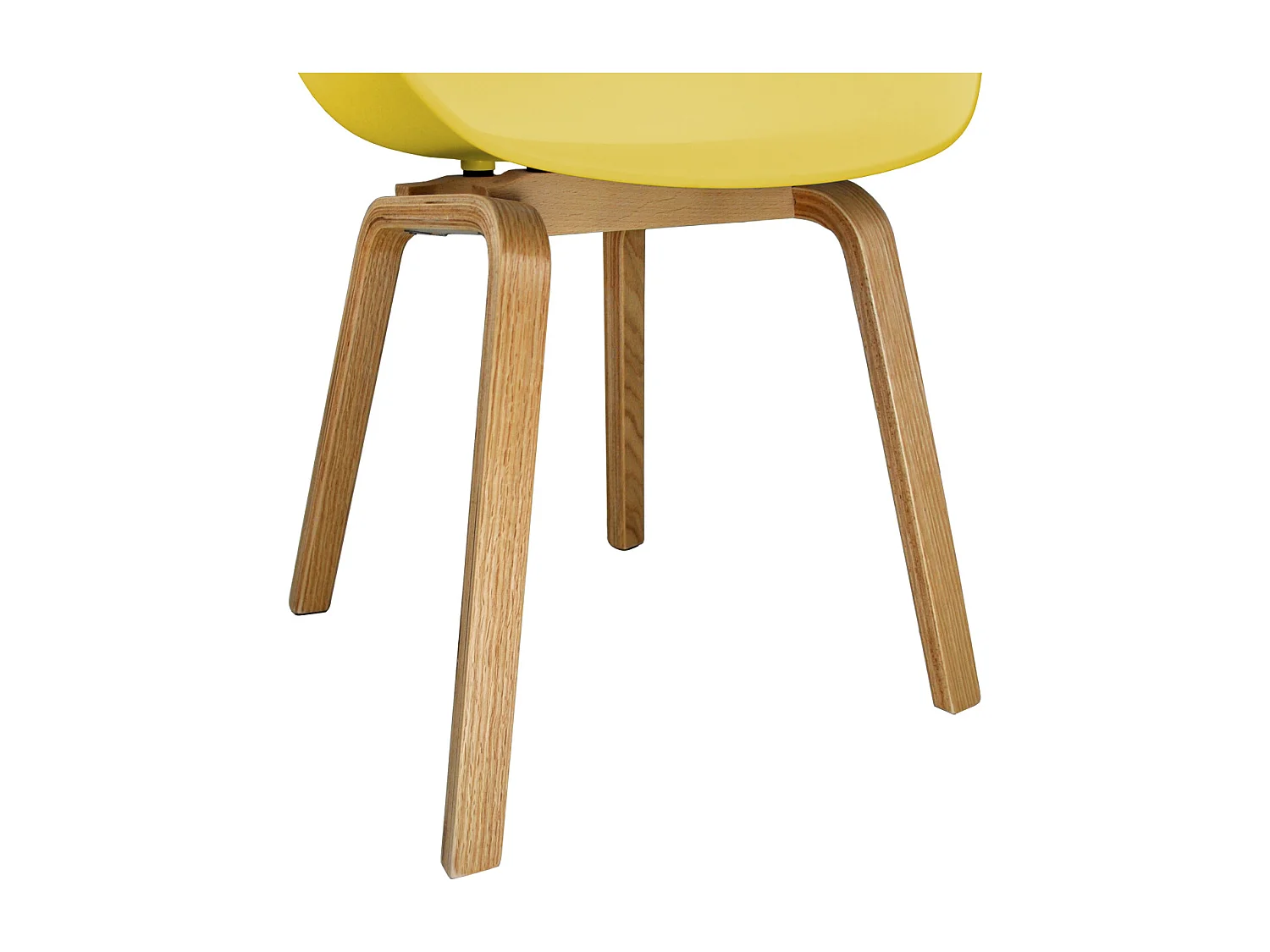 Sedia da pranzo gialla, poltrona in stile scandinavo (2 Pz.)