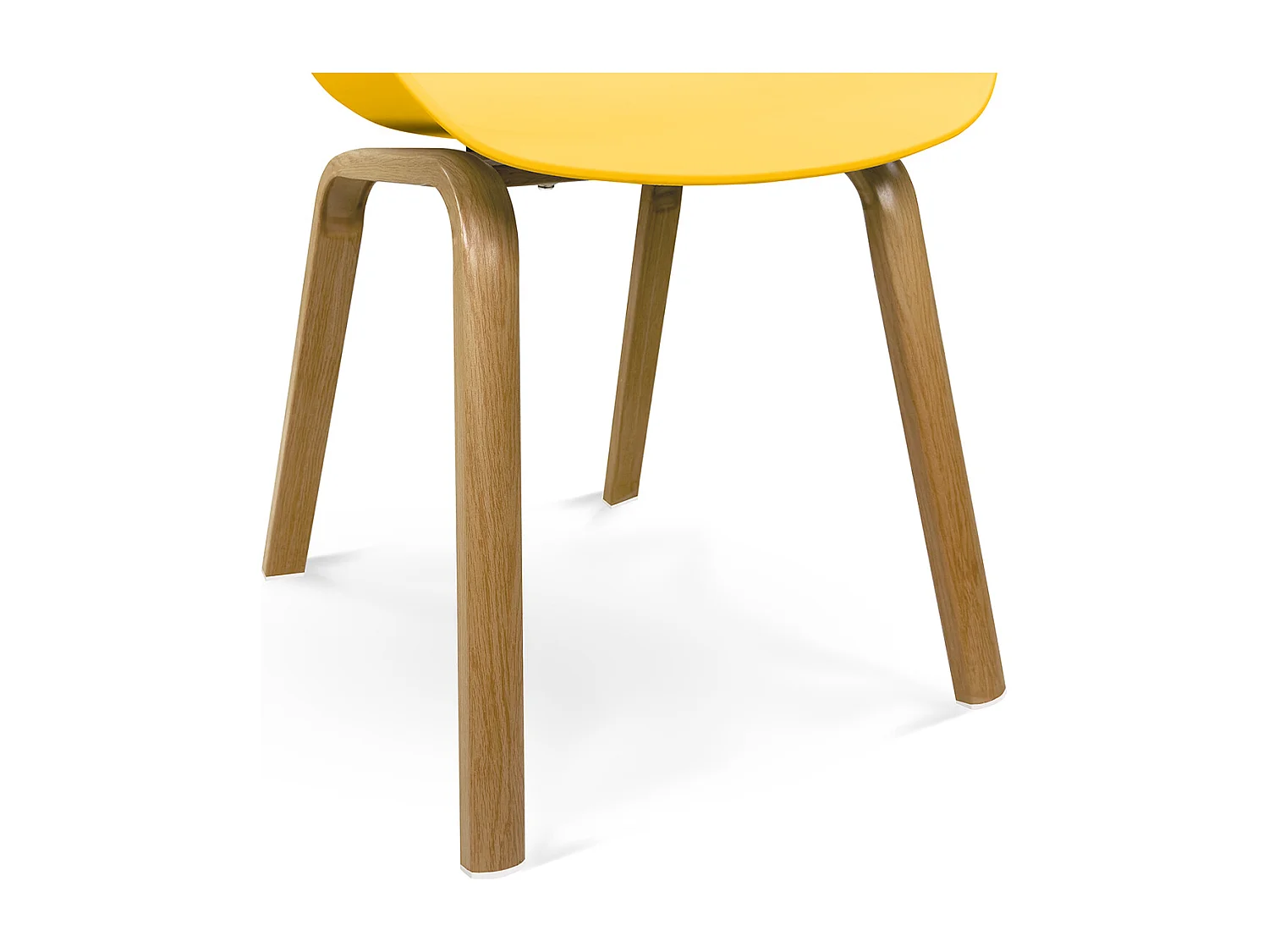 Sedia da pranzo gialla, poltrona in stile scandinavo (2 Pz.)