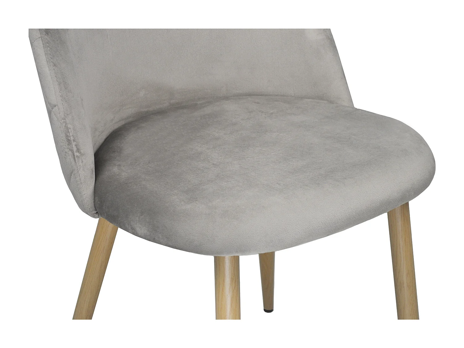 Sedia imbottita in velluto tortora mod. Sophie (2 pz)