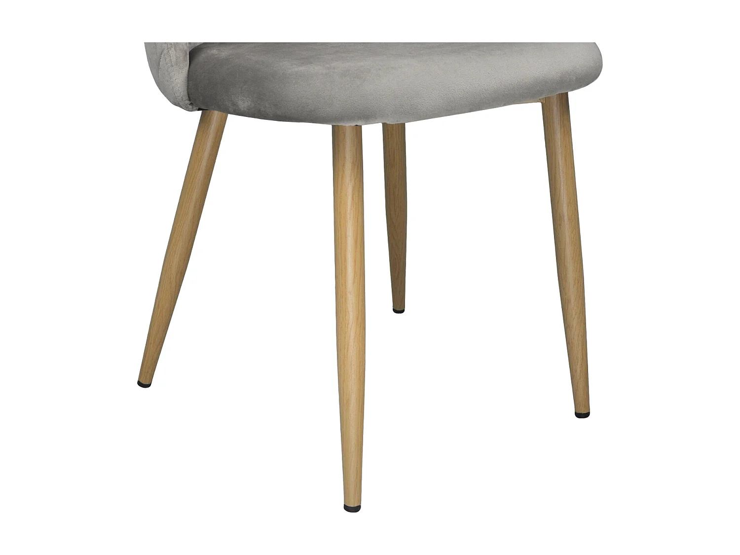 Sedia imbottita in velluto tortora mod. Sophie (2 pz)