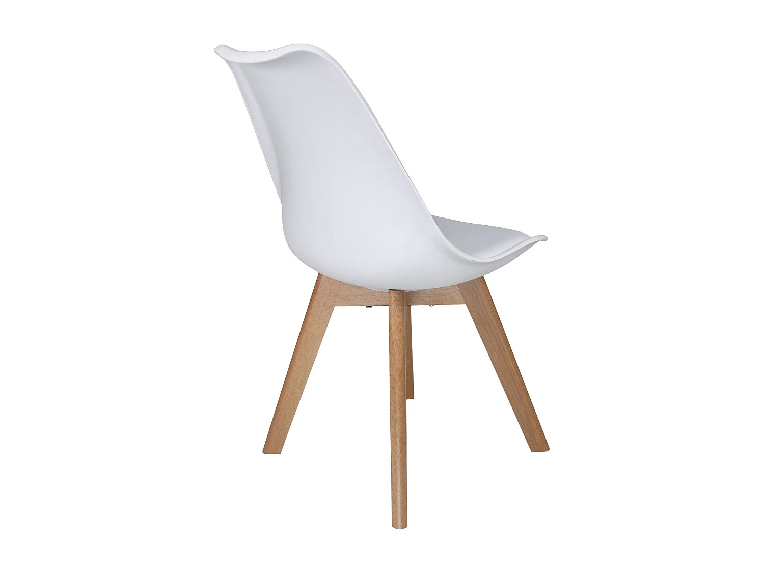 Sedia In Plastica Con Piede In Legno Mod. Mia (2 Pz.)