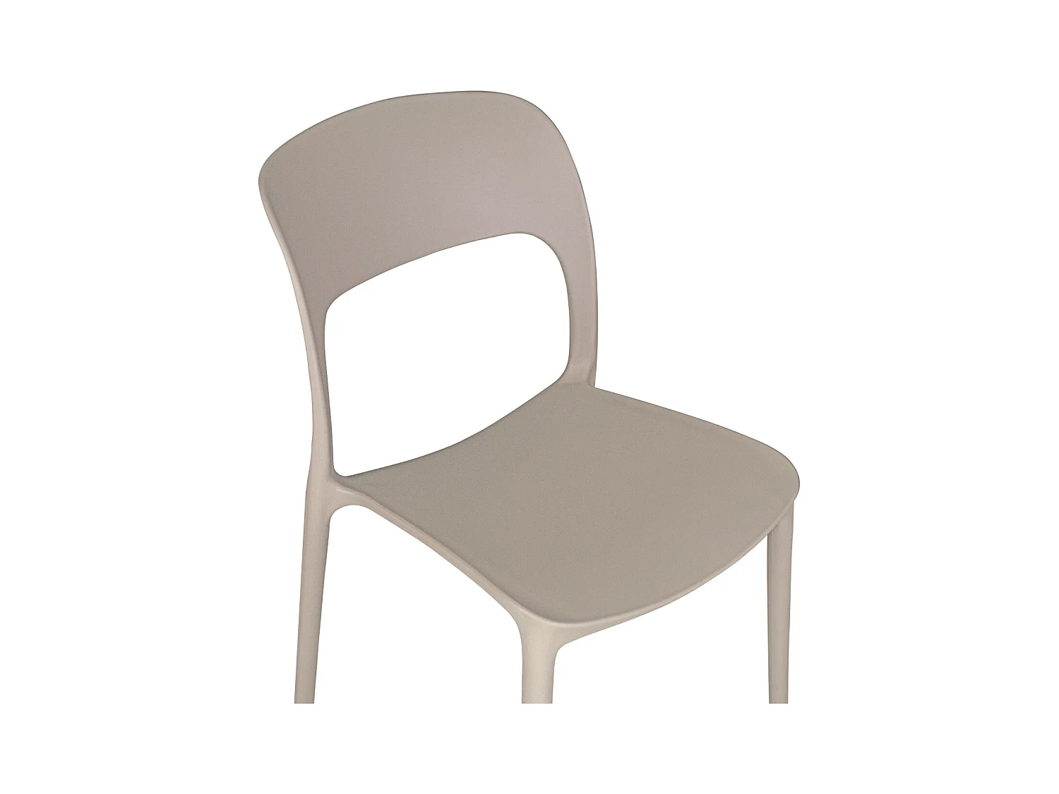 Sedia impilabile in polipropilene tortora mod. Maya  (2 Pz.)