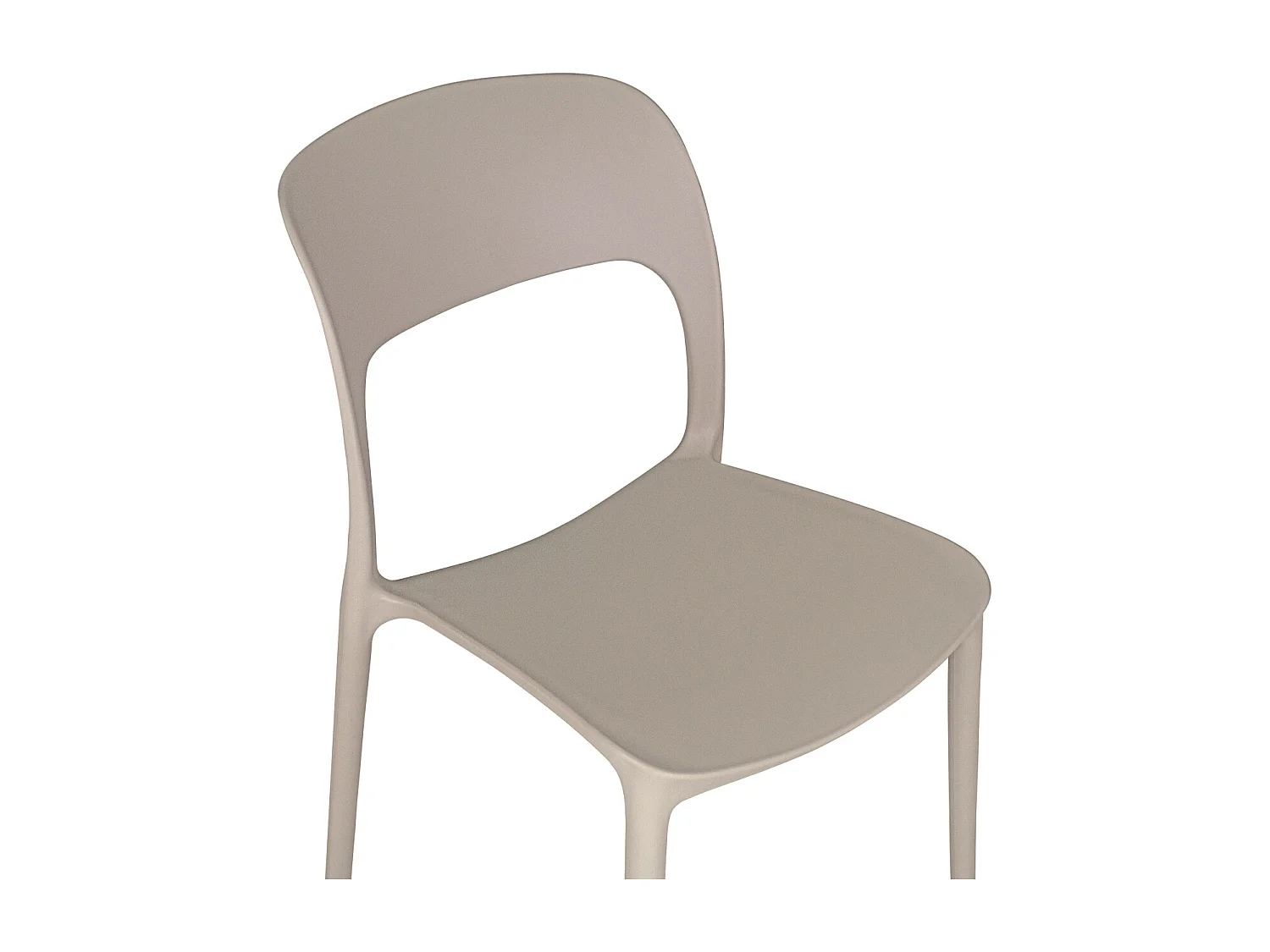 Sedia impilabile in polipropilene tortora mod. Maya  (2 Pz.)