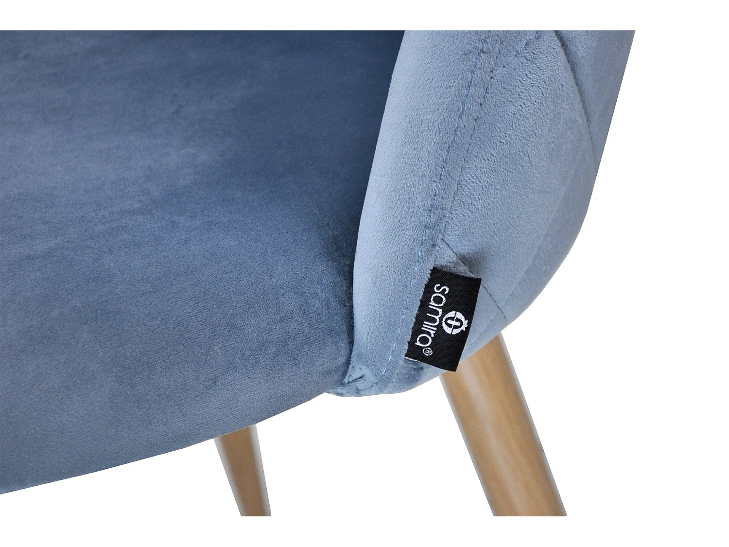 Sedia imbottita in velluto carta da zucchero mod. Sophie (2 pz)