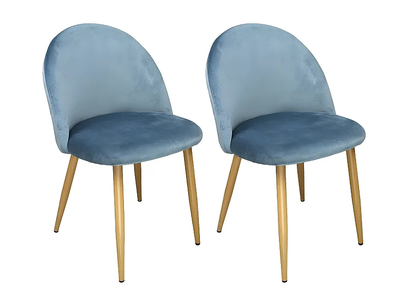 Sedia imbottita in velluto carta da zucchero mod. Sophie (2 pz)