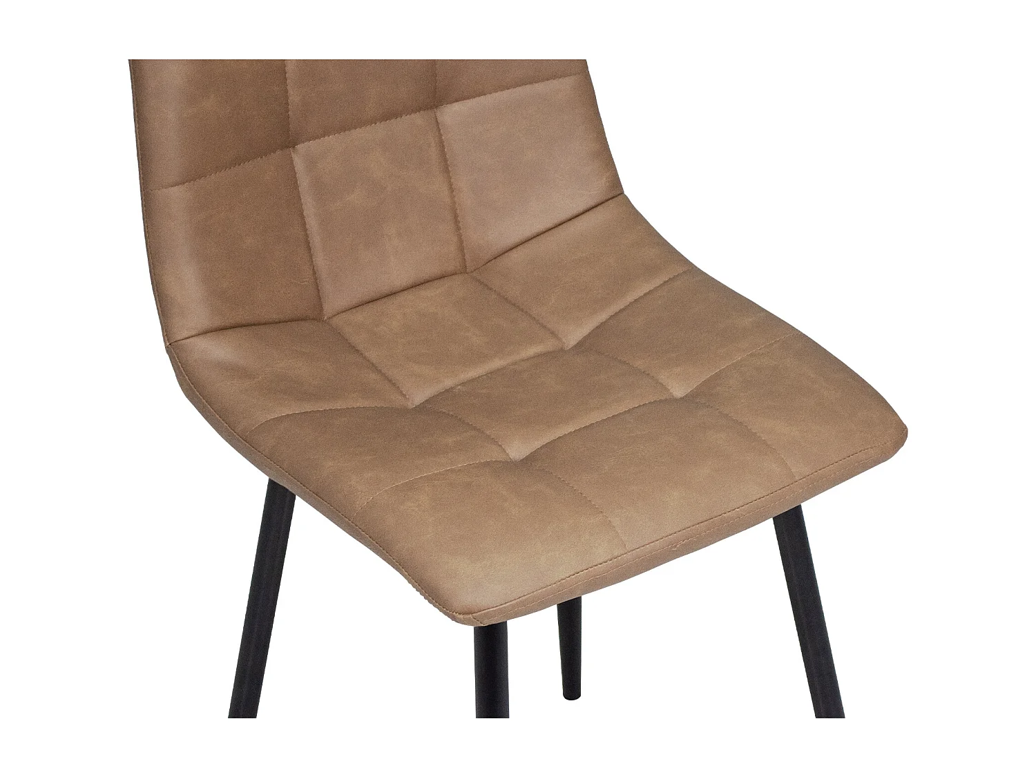 Sedia da pranzo imbottita in ecopelle vintage mod. Karima (2pz)