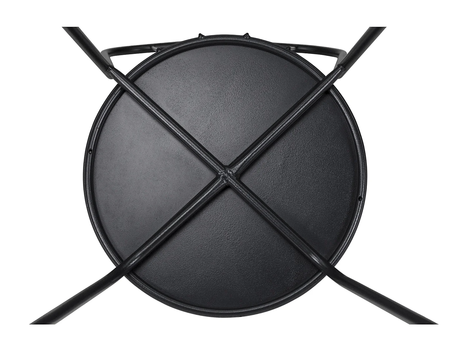 Sedia industriale in metallo nero, sedia da esterno impilabile mod. Molly (2PZ.)