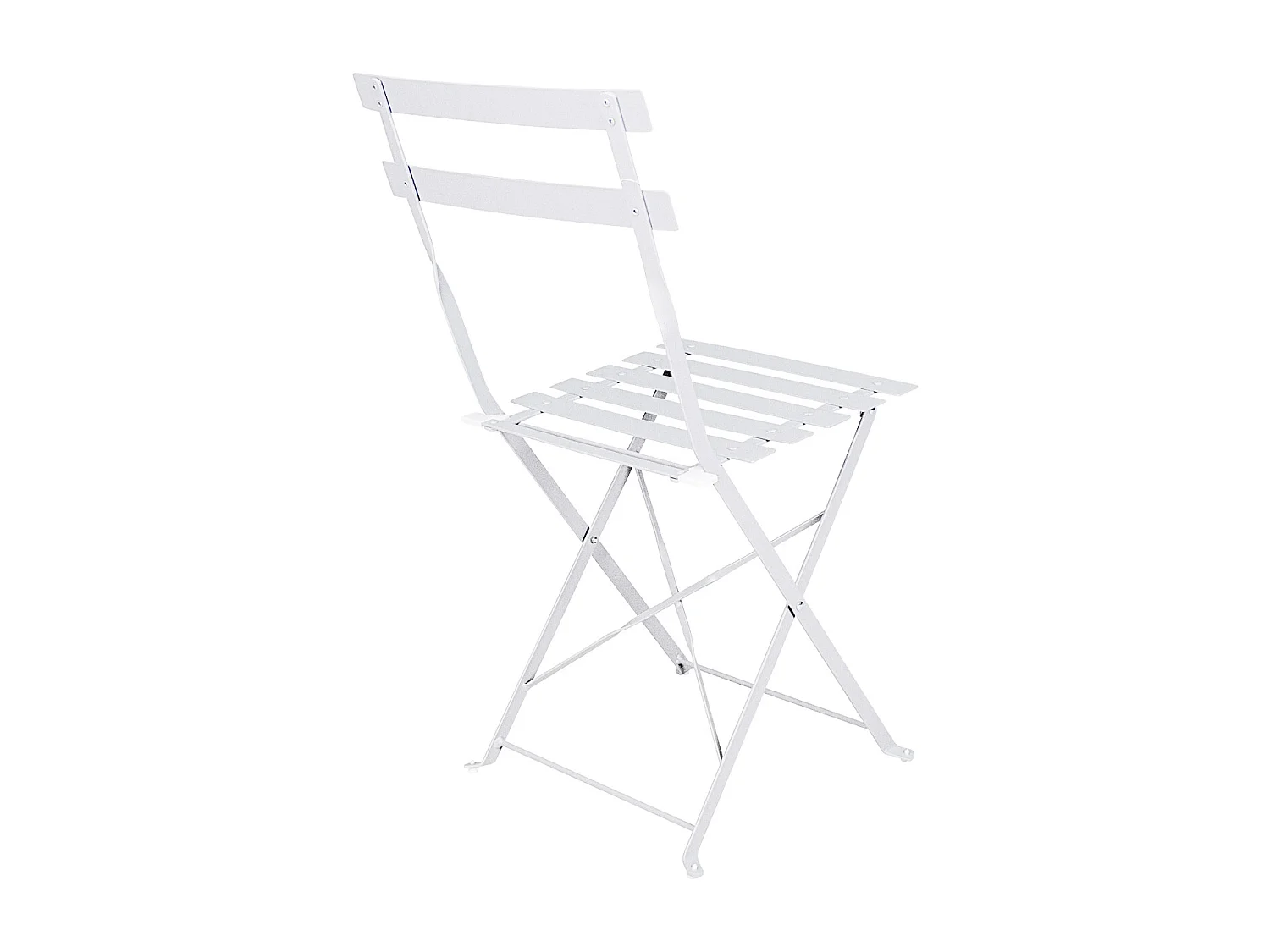 Sedia pieghevole da giardino in metallo bianco, sedia richiudibile mod. Amalfi (2pz.)