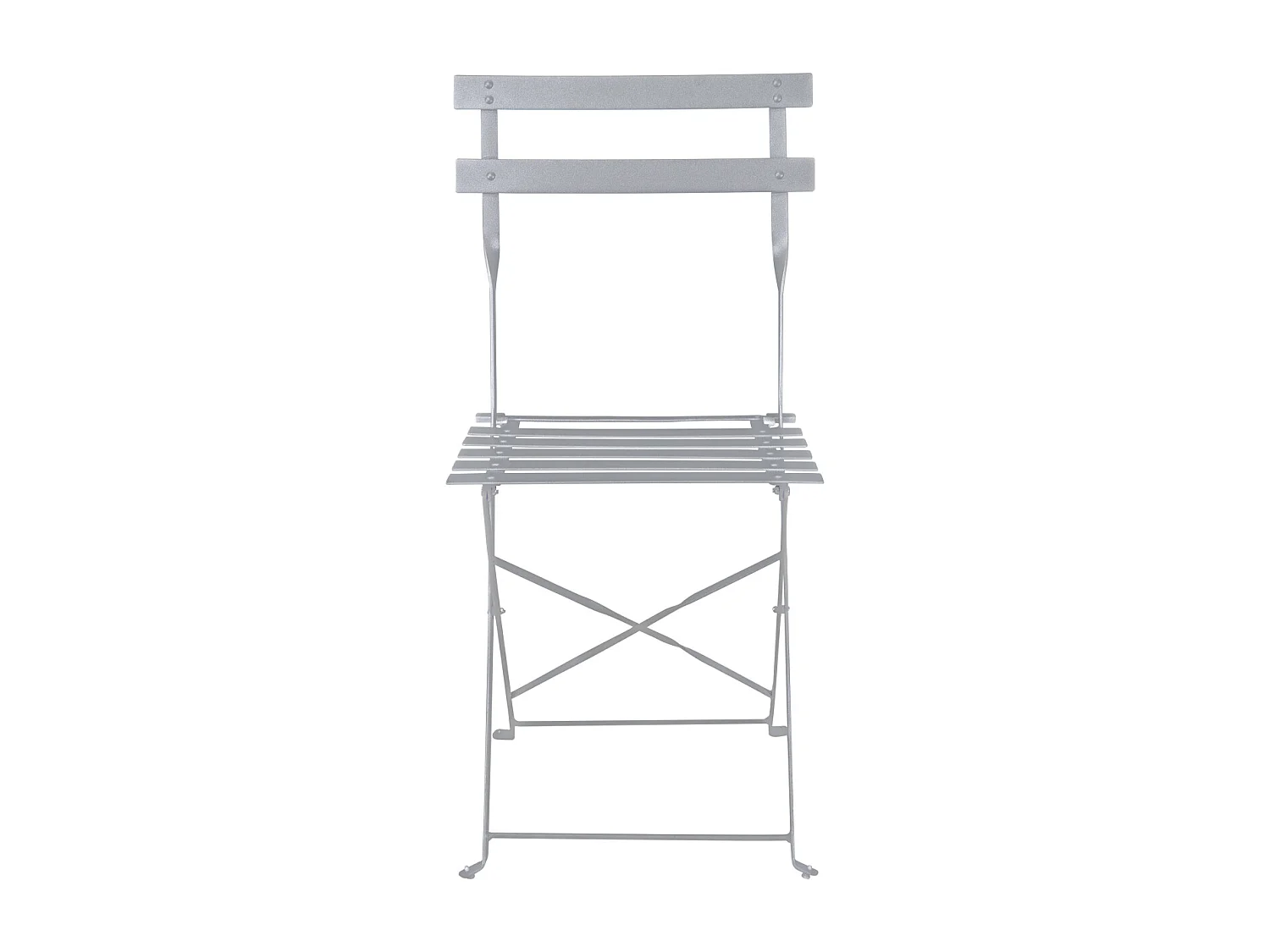 Sedia pieghevole da giardino in metallo grigio, sedia richiudibile mod. Amalfi (2pz.)