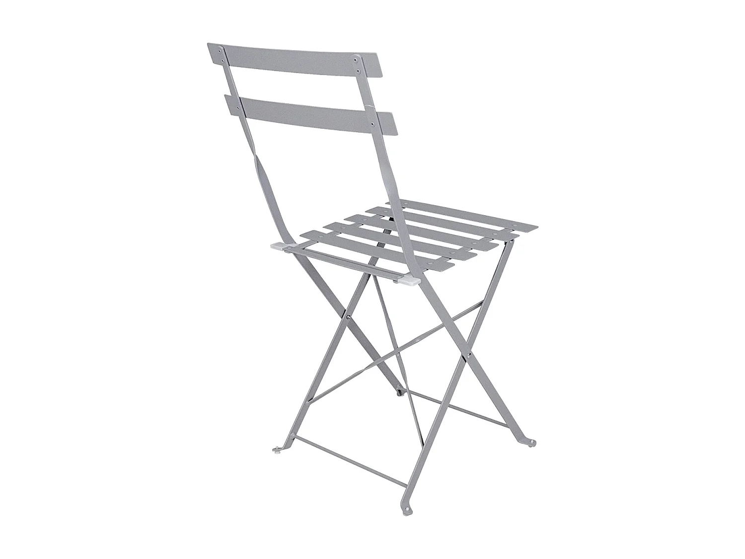 Sedia pieghevole da giardino in metallo grigio, sedia richiudibile mod. Amalfi (2pz.)