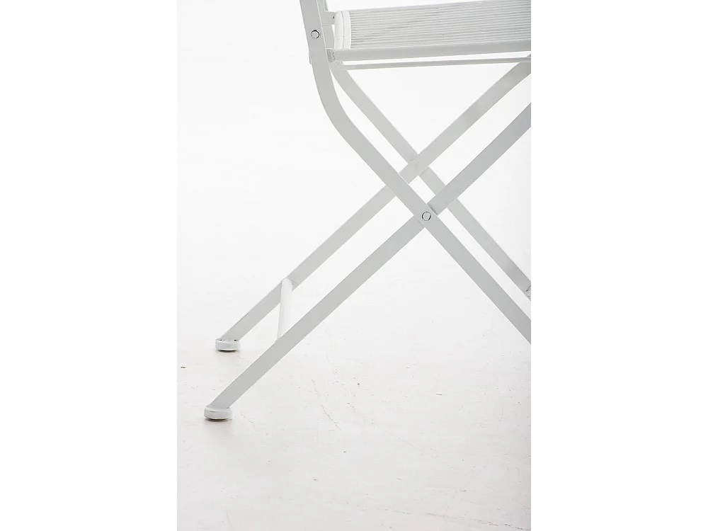Chaises de jardin - Métal - Blanc - Adelar