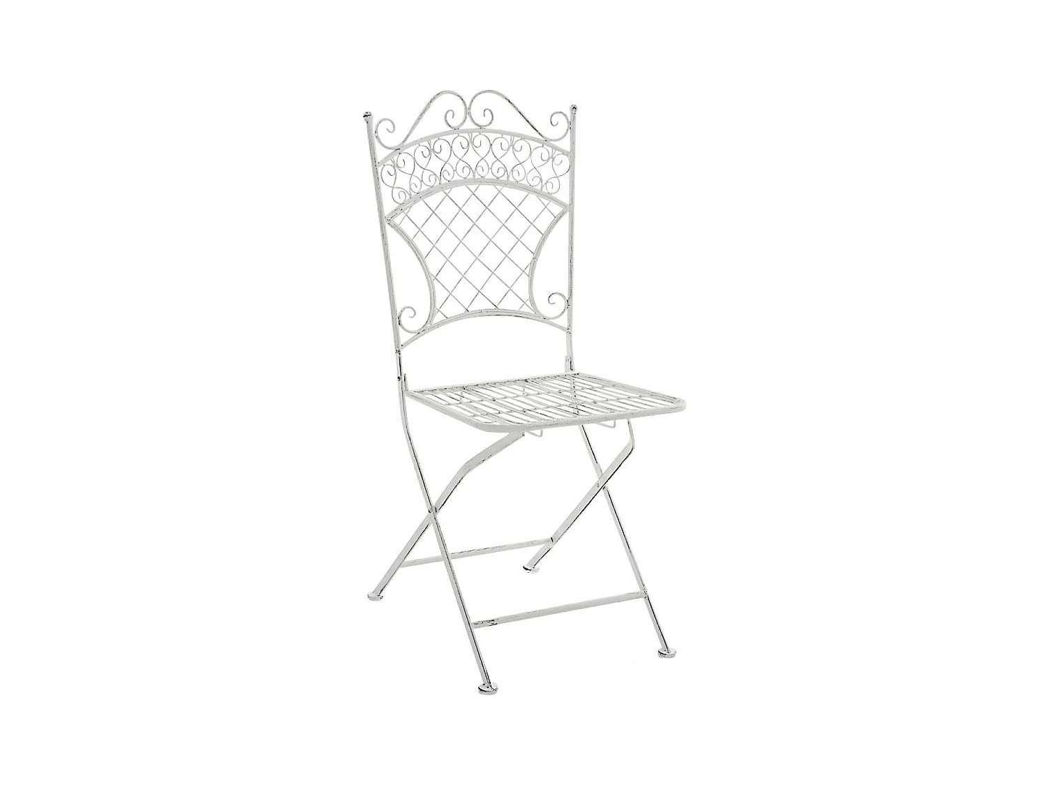 Chaises de jardin - Métal & Métal - Blanc antique - Adelar