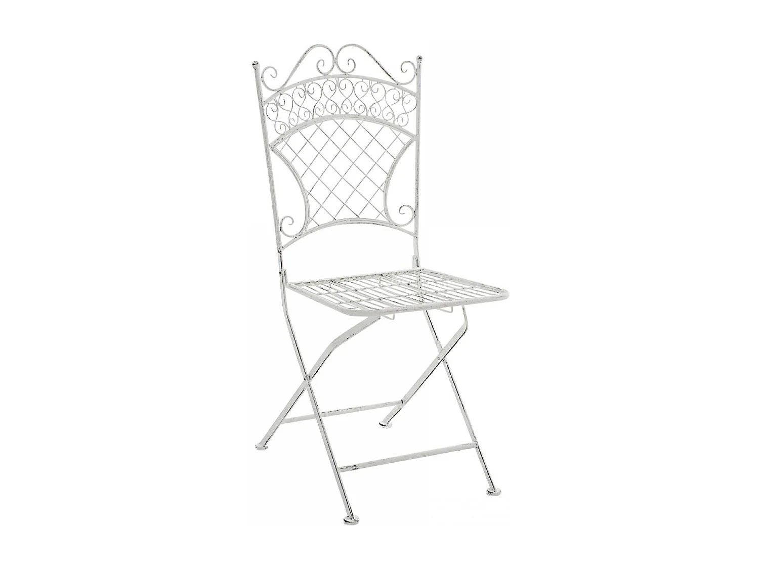Chaises de jardin - Métal & Métal - Blanc antique - Adelar