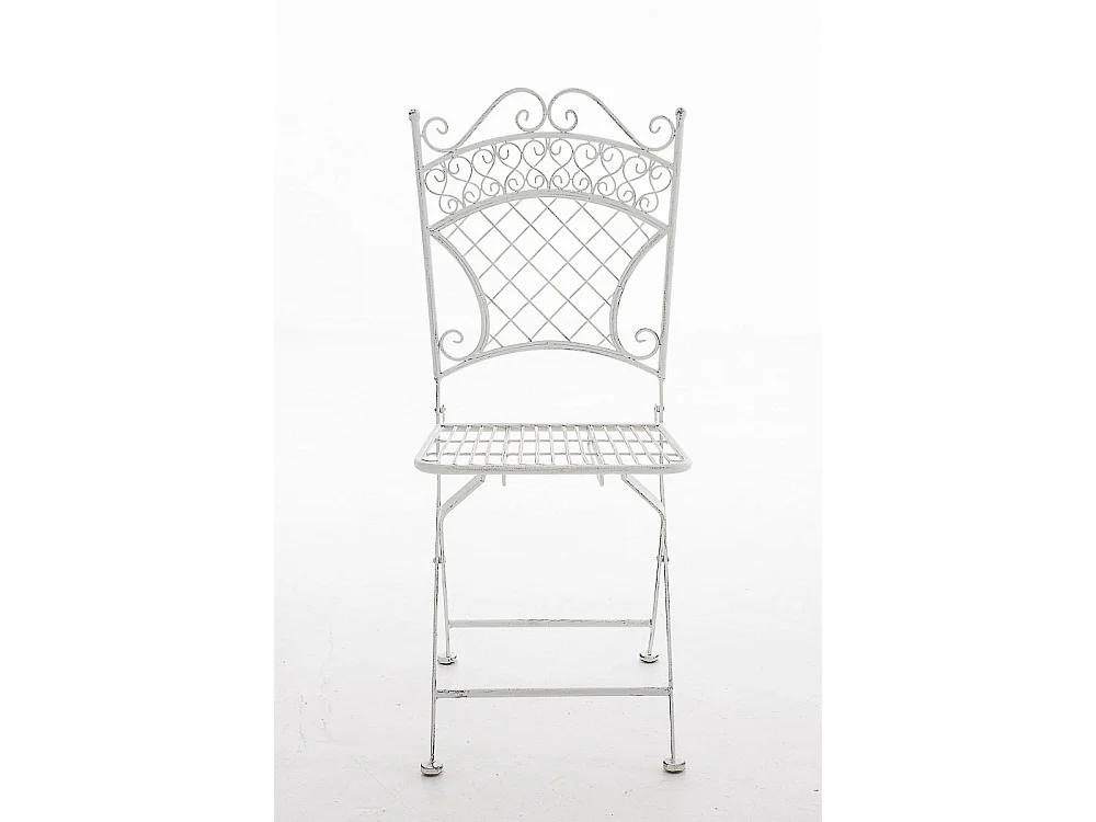 Chaises de jardin - Métal & Métal - Blanc antique - Adelar