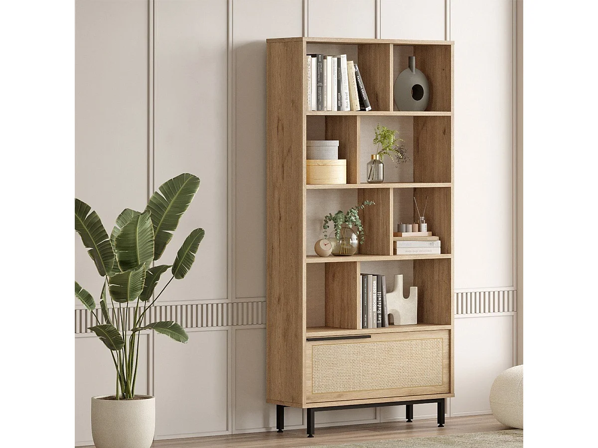 Estante de livros – 83,9 x 175,6 x 29,5 cm – Nogueira e Carvalho – Melamina