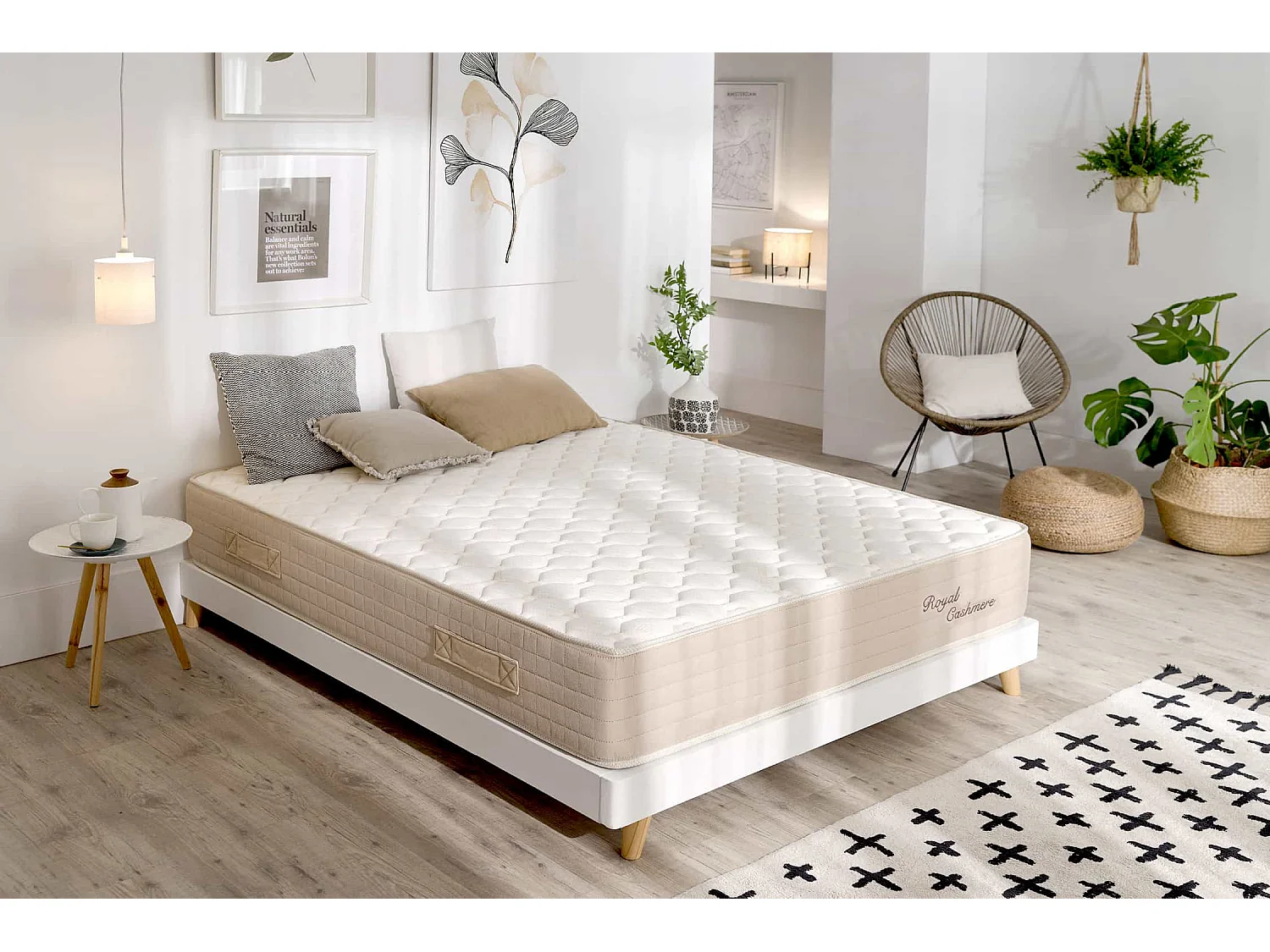 Materasso viscoelastico Royal Cashmere, 180x200 cm - Moonia