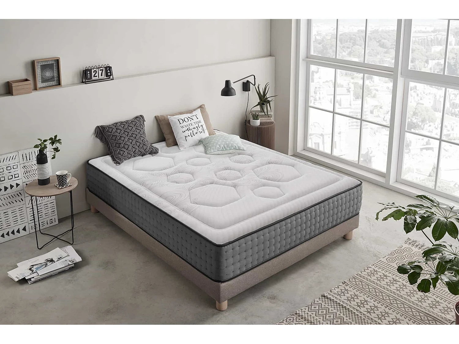 Matelas Ressorts Ensachés Hexacare 28cm 160X190cm - Moonia